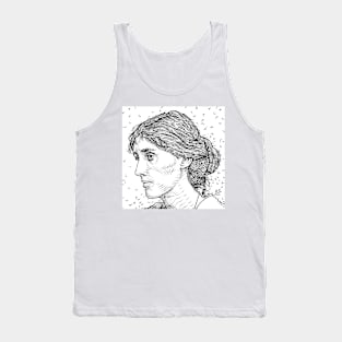 VIRGINIA WOOLF ink portrait .1 Tank Top